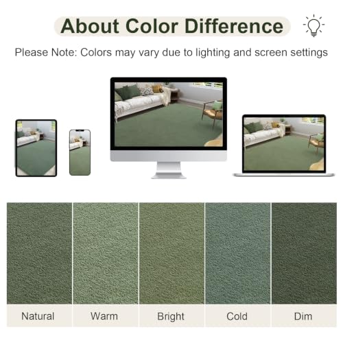 Amearea Modern Washable Runner Rugs, 2x4 Sage Green Bedroom Runner Rug - color: Sage Green, size: 2' x 4' (Runner)