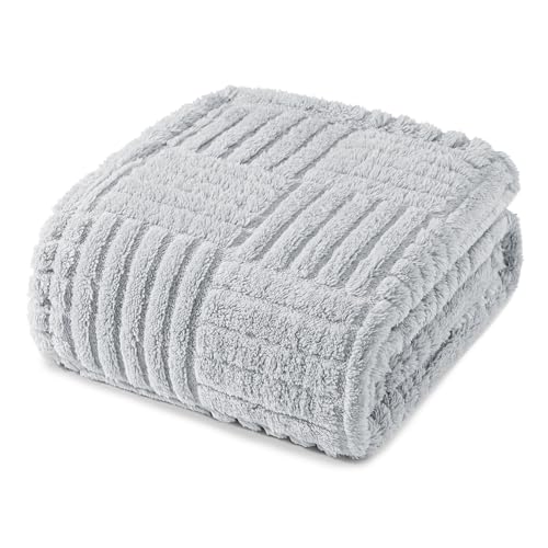 Whale Flotilla Lightweight Fleece Throw Blanket for Couch, Light Grey - color: Light Grey, size: Throw(50x60 Inch)