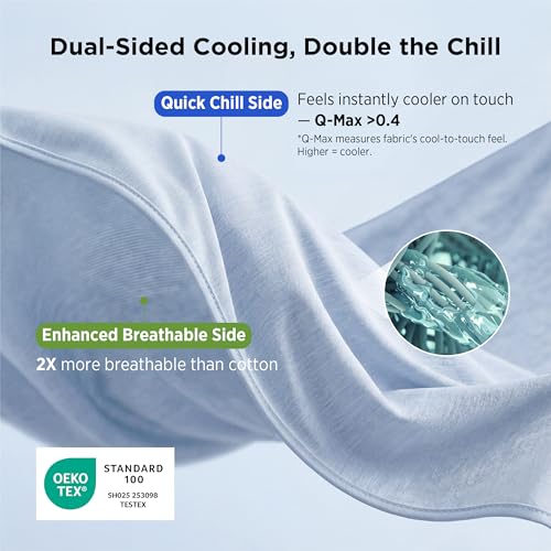 Bedsure Silky Soft Cooling Blanket Hot Sleepers, Throw XL, Celestial Blue - color: 07- Celestial Blue, size: Throw Xl (50" X 70")
