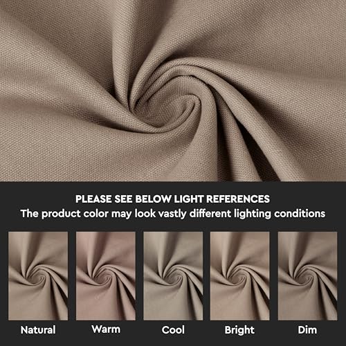Encasa XO Table Runner, Cotton Canvas Dining Runner 13"x72" - color: Beige, size: 13x72 in