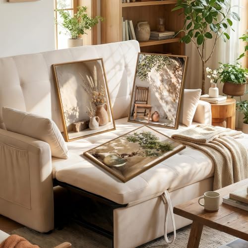 3 Pcs Framed Wabi Sabi Wall Art Neutral Earth Tone Canvas Prints 16x24 inch - color: Neutral Earth Tone, size: 16"x24"x3Pcs