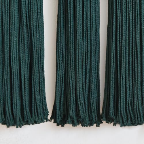 Macrame Wall Hanging Green Boho Wall Decor Handmade Fiber Art 15.7"W*39"L - color: Green