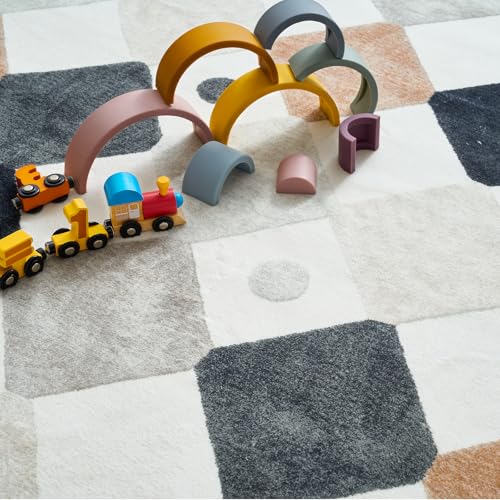 jinchan 3x5 Washable Playroom Rug for Kids Room Classroom Rug Marble - color: Diamond Marble, size: 3' x 5' (Rectangular)