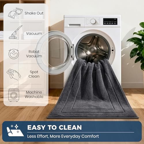 PURRUGS Kitchen Rug, Kitchen Mat, 24" x 35.5", Grey - color: Grey, size: 24" X 35.5"