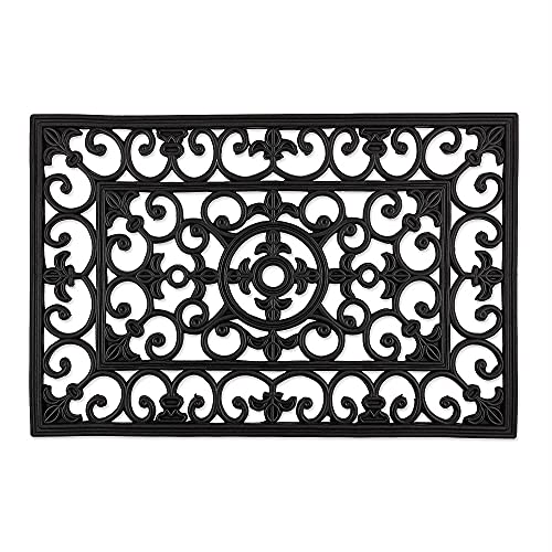 DII High Traffic All-Weather Rubber Doormat, 18x30, Natural Wrought Iron - color: Natural Wrought Iron, size: 1'6" x 2'6" (Rectangular)