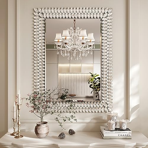 Kelly Miller 30"x40" Jeweled Luxury Rectangle Decorative Wall Mirror - size: 40"L x 30"W