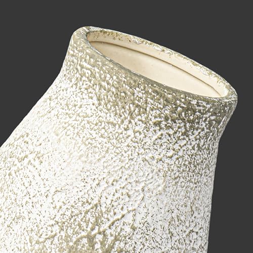 Grey Rustic Ceramic Vase, 11 Inch - color: Rustic Gray, size: 11 inch