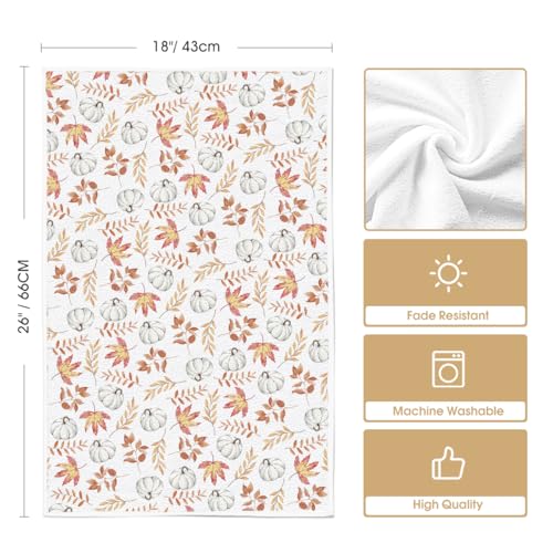 Artoid Mode Orange Leaves Fall Kitchen Towels Set of 2 18x26 Inch - color: Orange