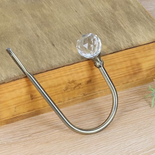 Groleca U Shaped Metal Curtain Holdbacks, Curtain Tiebacks, Antique Brass - color: Antique Brass
