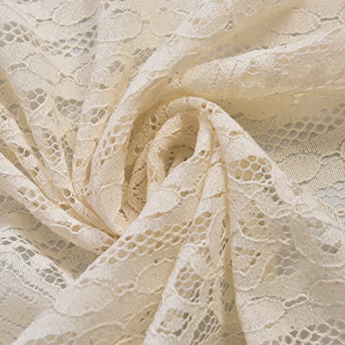 Sutuo Home Boho Sheer Curtain Valance Crochet Lace with Bohemian Hollow Knitted Handmade Tassels, Short Rustic Window Treatment for Kitchen Cafe, Rod Pocket, 1 Panel 59" W x 24" L,Beige - color: Beige Floral Crochet, size: 59"W x 24"L (Pack of 1)
