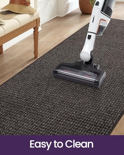 DEXI Hallway Runner Rug 36x96, Non Slip Long Rug for Entryway, Brown - color: Brown, size: 36" X 96" (Runner)