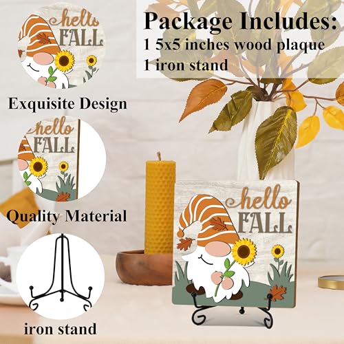 Hello Fall Home Decor Indoor, Autumn Gnome Thanksgiving Table Decor - color: Hello Fall