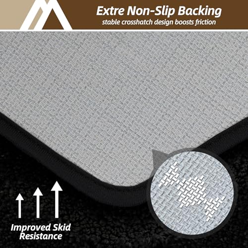 COSY HOMEER Plush Non-Slip Bath Mat, Black, 24" x 36" - color: Black, size: 24" x 36" (Oval)