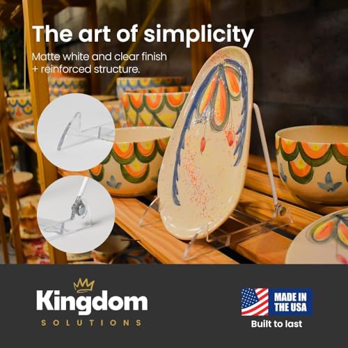 KINGDOM SOLUTIONS - 6.25" White Acrylic Display Stand Made in USA - 36 Pack - color: Acrylic White, size: 6.25" (36-pack)