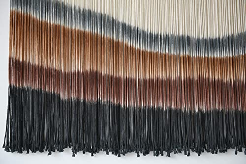 Macrame Wall Hanging Boho Wall Decor Large-Scale Tie-Dye Tapestry 57"W*35"L - color: Coffee