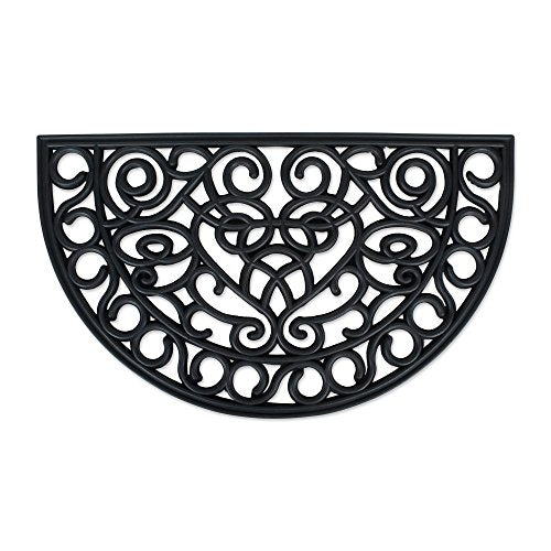 DII High Traffic All-Weather Rubber Doormat, 18x30, Iron Heart - color: Iron Heart, size: 1'6" x 2'6" (Rectangular)