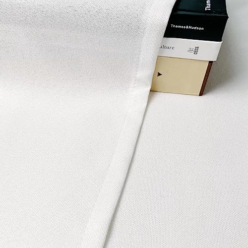 Oindec Faux Linen Farmhouse Kitchen Valance for Windows, 54x15 inch, White - color: White, size: 54"W x 15"L (Pack of 1)
