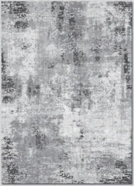 Kelarea Washable Area Rug 5x7, Non-Slip Low Pile Abstract Grey - color: Light Grey, size: 5' x 7' (Rectangular)