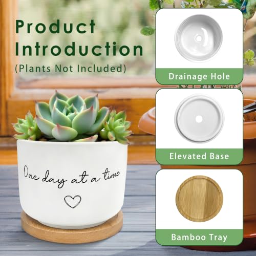 Inspirational Mental Health Gifts Plant Pots Planters - color: Style a -L