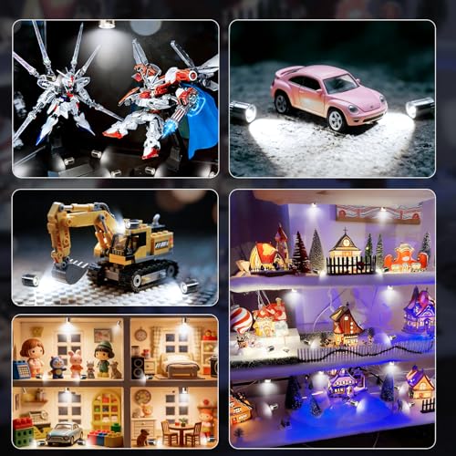 Aogist 24 PCS White Mini LED Spot Lights, Battery Operated Tiny SMD Lamps - color: White, size: 24