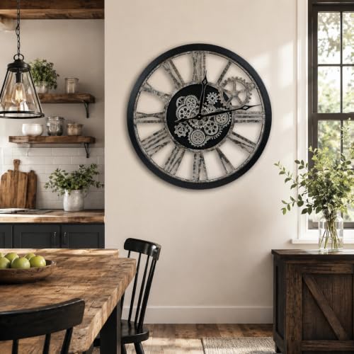 The B-Style 36" Large Wall Clock Black and Bronze - color: Black and Bronze, size: 36 inch (90 cm)