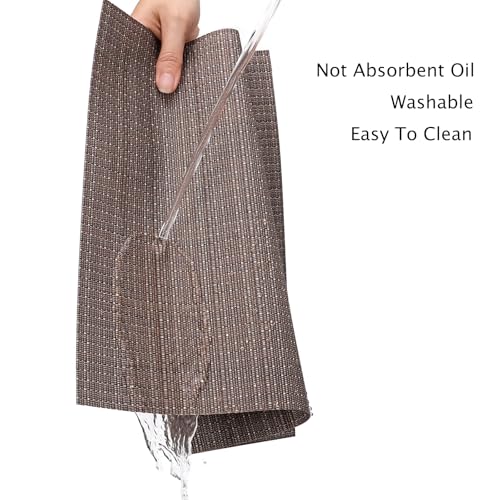 Myir JUN Placemats Set of 8 Kitchen and Dining Table Placemats - color: Coffee, size: Set of 8