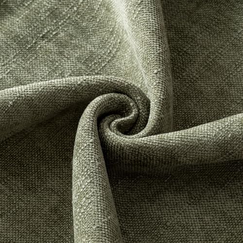 ANRODUO Decorative Textured Throw Pillow Covers 20x20 Olive Green Pack of 2 - color: Olive Green, size: 20" x 20" (Pack of 2)