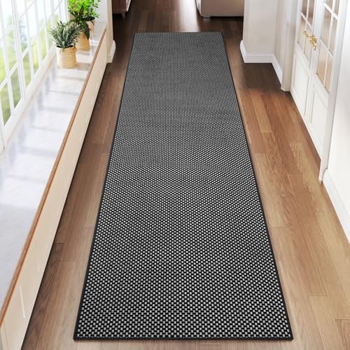 YDKGL Hallway Runner Rug Extra Long Kitchen Runner Washable Black 2x8 ft - color: Black, size: 2' x 8'