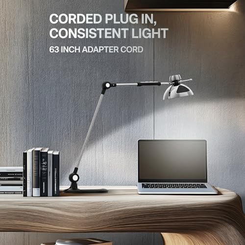 OTUS Tall LED Architect Desk Lamp for Home Office, Gesture Control - color: Space Grey