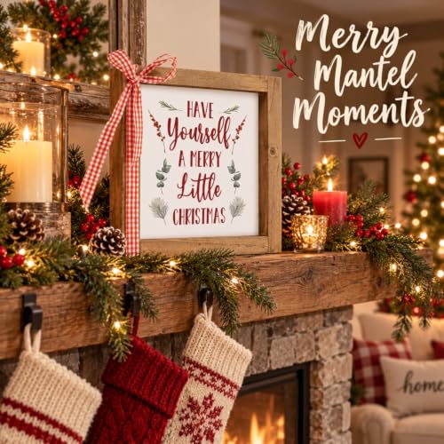 Have Yourself A Merry Little Christmas Sign, Table & Wall Decor - color: white-7