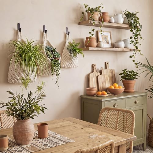 Honeydak 3 Hanging Baskets, Cream, Envelope Basket - color: Cream, style: Envelope Basket