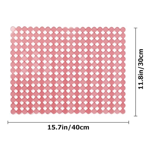 Kitchen Sink Mat for Stainless Steel/Ceramic Sinks,2 Pack with Scissors - color: Pink