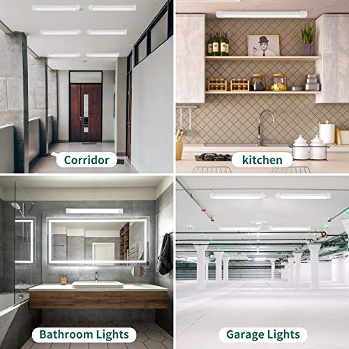 KUKUMAO LED Tube Light with Plug, Cabinet Ceiling Light,17in 16W 1700LM. - size: 1.4 FT - 2 Pack