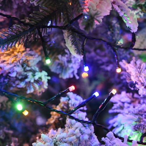 Cluster Lights Christmas 400 Led Fairy Lights Green Wire 49FT Twinkle Lights with Remote 8 Modes String Lights Timer Plug in Firecracker Fairy Lights for Outdoor Valentines Day Decorations,Mixcolor - color: Multicolor, size: 400 LED