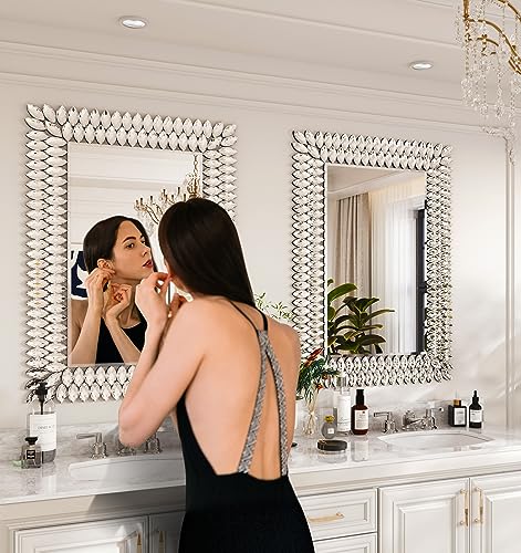 Kelly Miller 24"x36" Jeweled Luxury Rectangle Decorative Wall Mirror - size: 36"L x 24"W