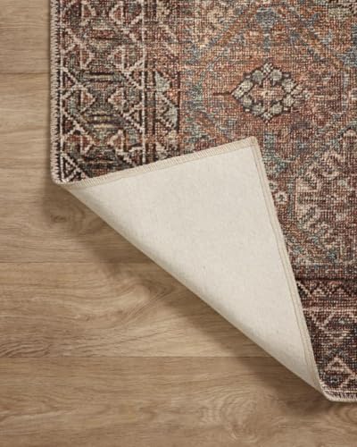 Loloi Amber Lewis Billie Aqua/Rust 3'-6" x 5'-6" Accent Rug - color: Aqua / Rust, size: 5'6" x 3'6" (Rectangular)