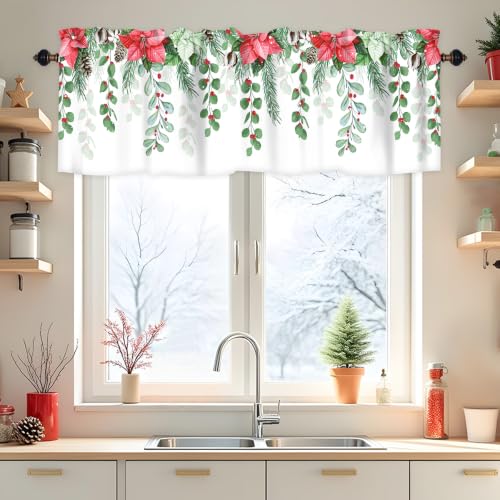 Christmas Tree Window Valance 1 Panel, Window Treatment 42x12 in - color: Christmas Tree, size: 42"W x 12"L (Pack of 1)