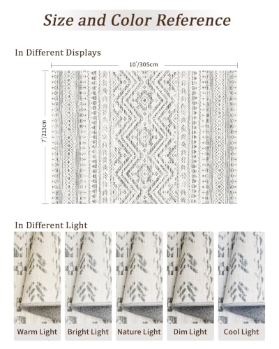 Miukiki 8x10 Area Rug for Living Room, Washable Soft Non Slip Rug Grey - color: Grey, size: 7' x 10' (Rectangular)