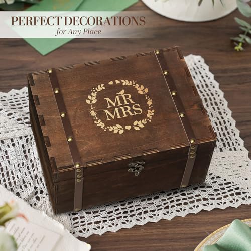 AW BRIDAL Large Mr and Mrs Wedding Keepsake Memory Box, Bridal Shower Gifts - color: Large Mr & Mrs