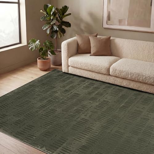 Revival Rugs Shell 8'x10' Area Rugs - Washable, Medium Pile, Green - color: Green, size: 7'10" x 10' (Rectangular)