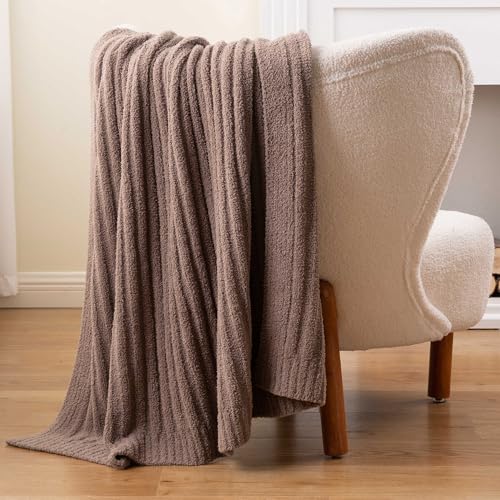 Battilo Soft Chenille Throw Blanket for Couch, Camel Throw Blanket, 50"x60" - color: Camel, size: 50"x60"