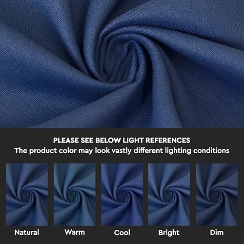 Encasa XO Table Runner, Cotton Canvas Dining Runner 13"x59" - color: Cobalt, size: 13x59 in