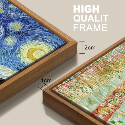 WENGTIAO 3Pcs Funny Black Cat Van Gogh Famous Painting Wall Art 12" x16x3 - color: Funny Black Cat, size: 12"x16"x3Pcs