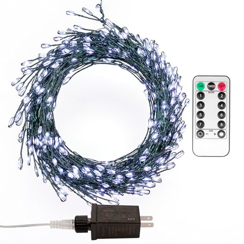 100FT 1000Leds Firecracker Fairy Lights,Green Wire,Cool White - color: Cool White, size: 100FT 1000Leds