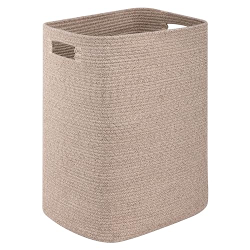OIAHOMY Laundry Hamper Laundry Basket Cotton Rope Storage Baskets Brown - color: Brown variegated