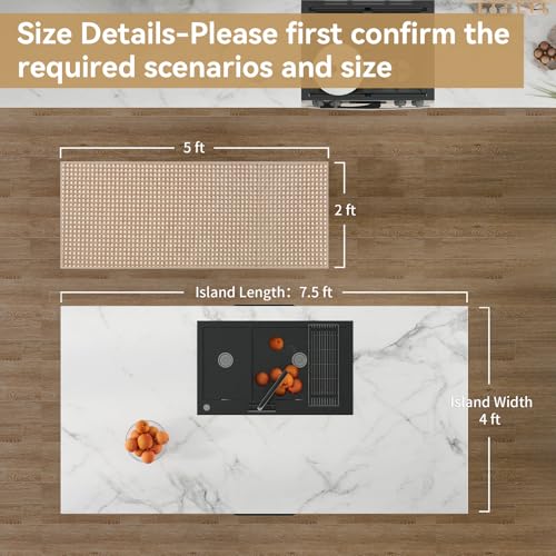 YDKGL Hallway Runner Rug Woven Washable Long Kitchen Runner Brown 2x5 ft - color: A- Brown, size: 2' x 5'