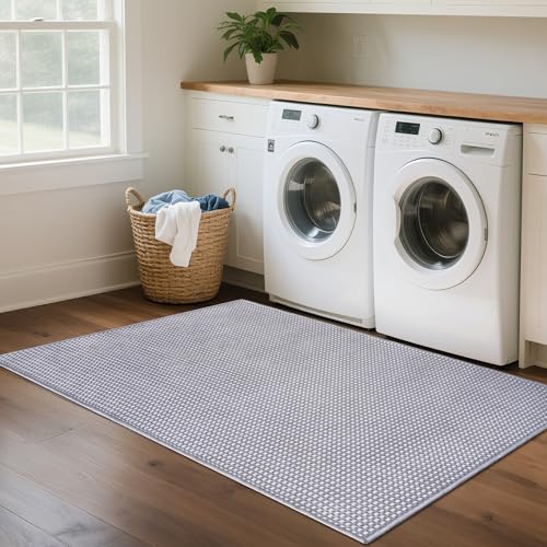 YDKGL 3x5 ft Area Rug Entryway Runner Kitchen Rugs Non Slip Washable Gray - color: A- Light Grey, size: 3' x 5'