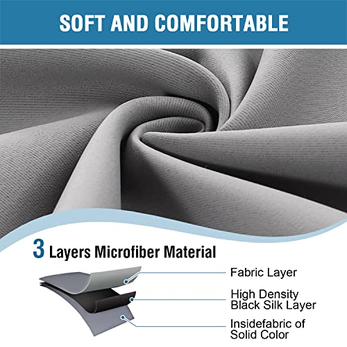 H.VERSAILTEX Doorway Curtain Blackout Closet Door Curtain Room Divider Window Treatment Curtain for Bedroom Thermal Insulated Privacy Drape Soundproof Grommet, 42 x 80 inches, 1 Panel, Dove Grey - color: Dove Gray, size: 42"W x 80"L (Pack of 1)
