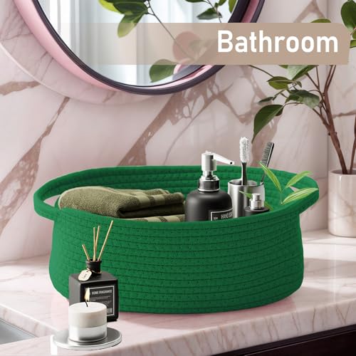 JMvicyroam Small Woven Basket, Empty Gift Basket, Green/1 Pack - color: Green, size: 1 Pack