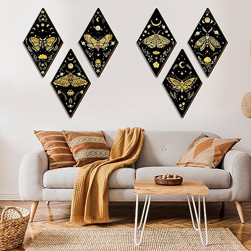 Sintuff 6 Pcs Halloween Gothic Butterfly Witch Wall Decor Art - style: Gothic Boho
